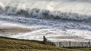 Plage de Gwendrez en hiver