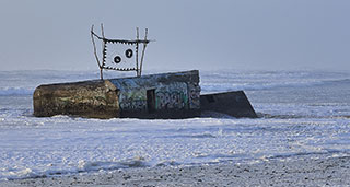 Tréguennec - Blockhaus sur la plage de Kermabec